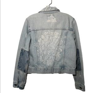 Stylish Denim Jacket with Floral Design